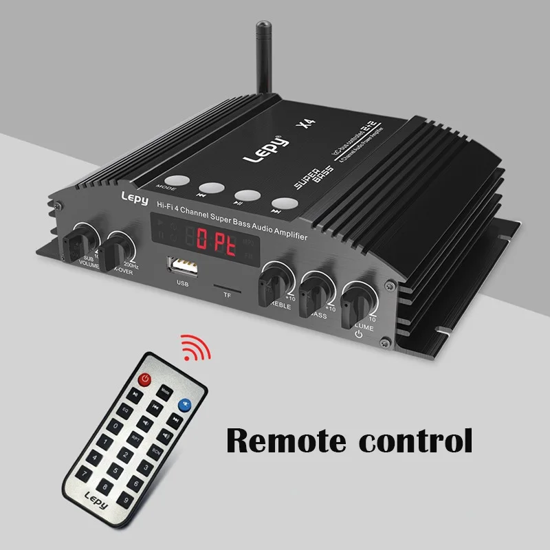 5.0 HIFI Bluetooth Power Sound amplifier 2 1 Optical Fiber Coaxial Input 2.1 Audio Amplificador Dual Subwoofer Output 4 Channels