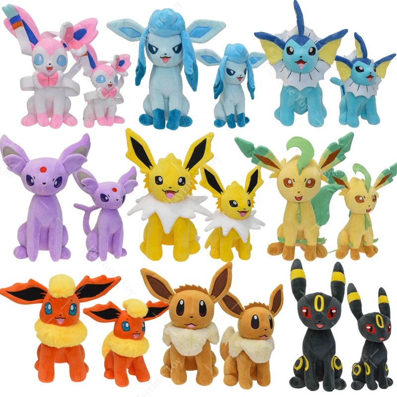 

Pokemon Bigger Eevee Family Plush Umbreon Jolteon Vaporeon Flareon Sylveon Stand Stuffed Animal Plush Doll Toys Birthday Gifts