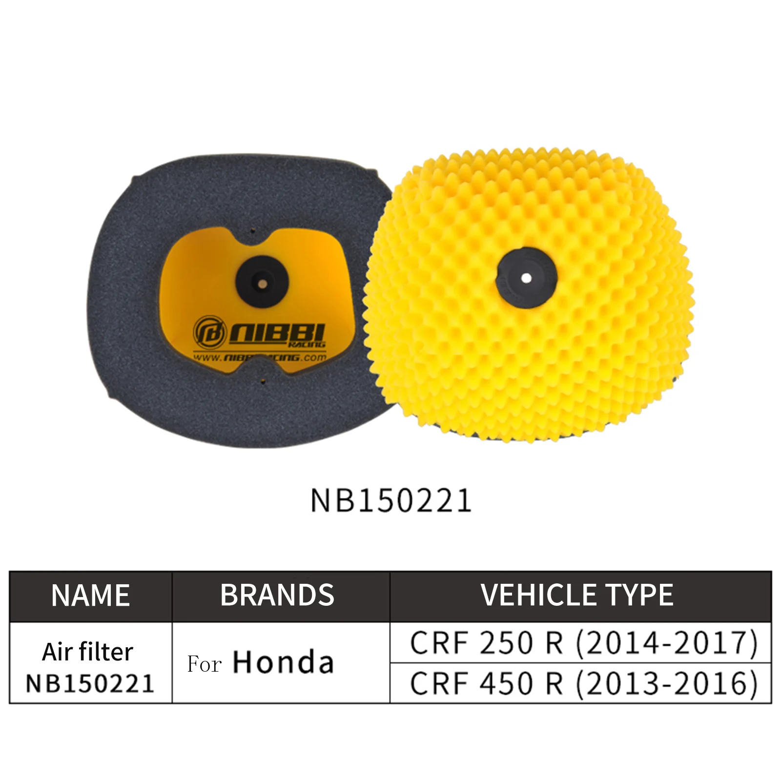 NIBBI Motorrad-Schaumluftfilter für Suzuki RMZ 450 Honda CRF 250 Kawasaki KX 250/450 F 2016-2022 Dirt Bike Luftreiniger – Detail 8
