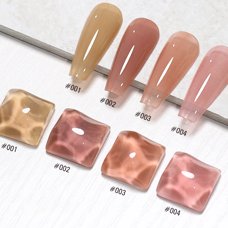 

4 Colors Nail Gel Polish 8ml Brown Pink Soak Off Uv Led Semi Permanent Varnish Gel Nail Art Salon DIY Polish Gel for Manicure