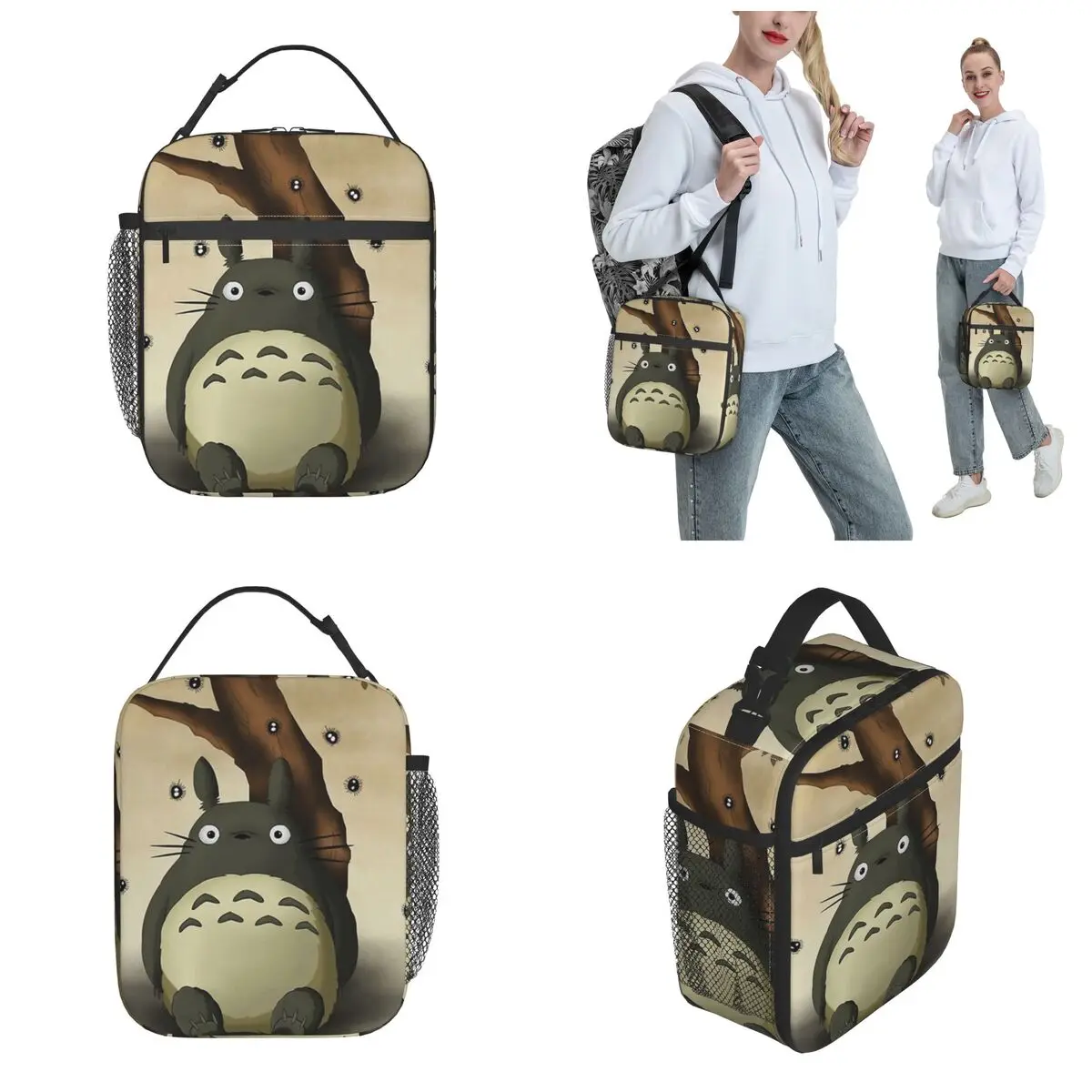 Lunch Boxes Totoro-Miyazaki Anime Accessories Storage Food Box Fashion Cooler Thermal Lunch Box For Picnic