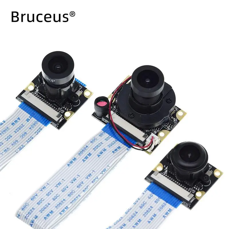 5MP OV5647 Night Vision Fisheye Camera 70/95/160 Degree Focal Adjustable For Raspberry Pi 3 4 Model B Plus