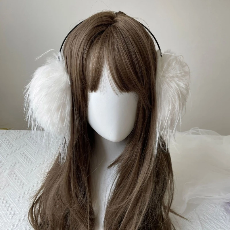 Long Plush Ear Muffs for Cold Weather Fashion Ear Protective Ear Warmers Thick Furry Ear Flaps Outdoor Sport Ear Warmers