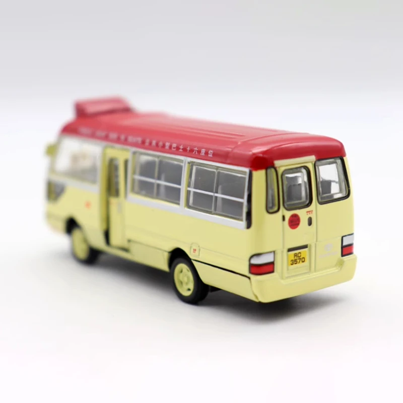 작은 1/76 스케일 코스터 버스 미니 버스 합금 시뮬레이션 금속 자동차 모델 정적 컬렉션 장식 휴일 장난감 기념품 선물