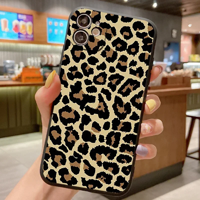 Phone Case For Xiaomi Redmi Note 9 8 Pro 9S 9C NFC 9T 9A 9AT 8T 2021 7 7A 6 5 Plus 6A 4X 4 Leopard Pattern Silicone Cover Case