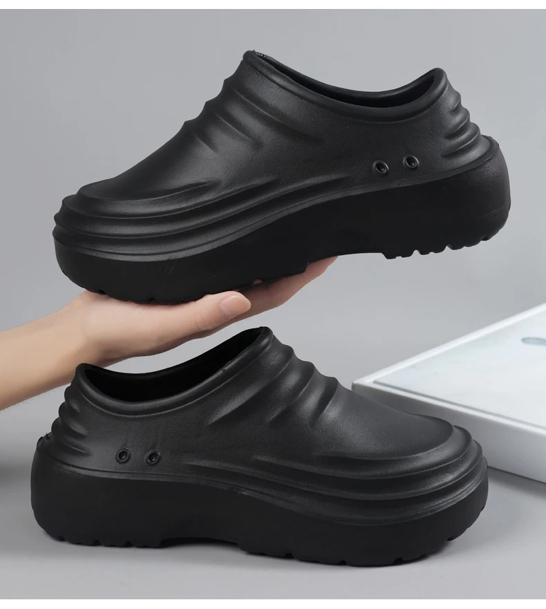 Hotel-Kochschuhe, Ganzjahres-Arbeitsschuhe, rutschfest, wasserdicht, ölbeständig, Herren-Freizeitschuhe, vielseitig einsetzbar, leichte EVA-Outdoor-Gartenschuhe – Detail 22