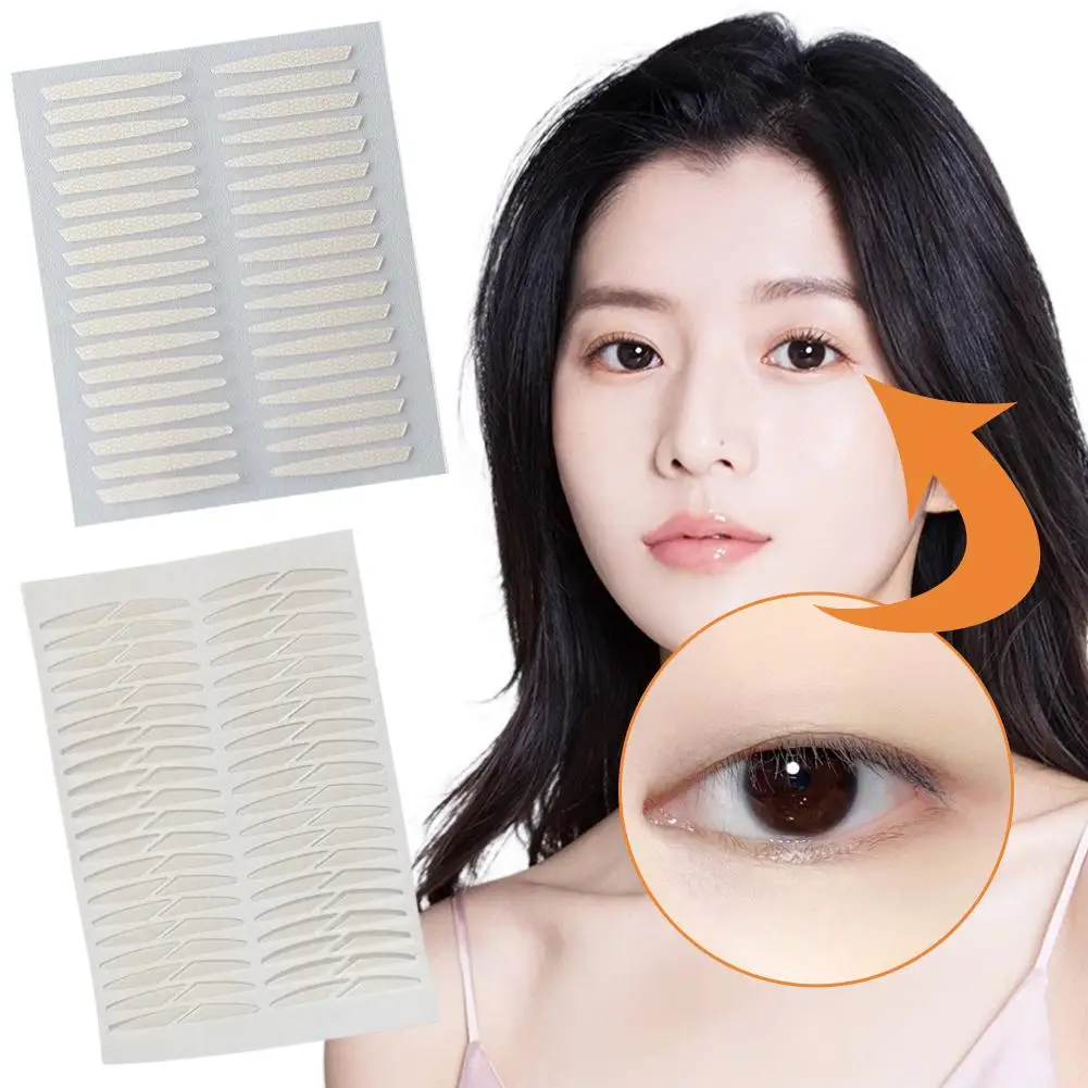 1 pièce/40 feuilles Autocollants en maille invisible, ruban adhésif pour paupières doubles, lifting des paupières, imperméable, auto-adhésif, dentelle en fibre, autocollant de maquillage pour les yeux