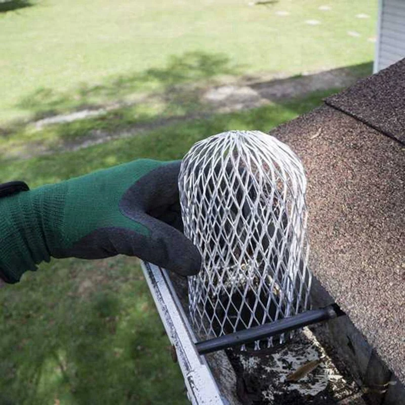 18 Pack Gutter Guard 3 Inch Expandable Aluminium Filter Strainer Gutter Downspout Guard For Stopping Blockage Leaves Promotion