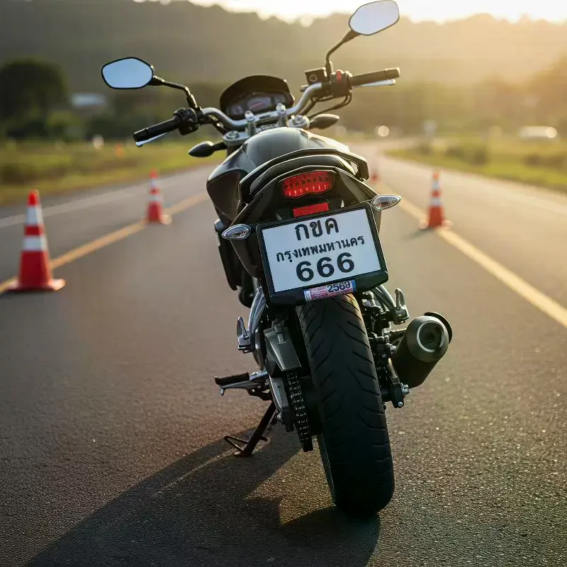 Motorcycle License Plate Frame Robust With 8‑Sided Waterproof Capsu Front And Back Plates Made From Stainless Steel