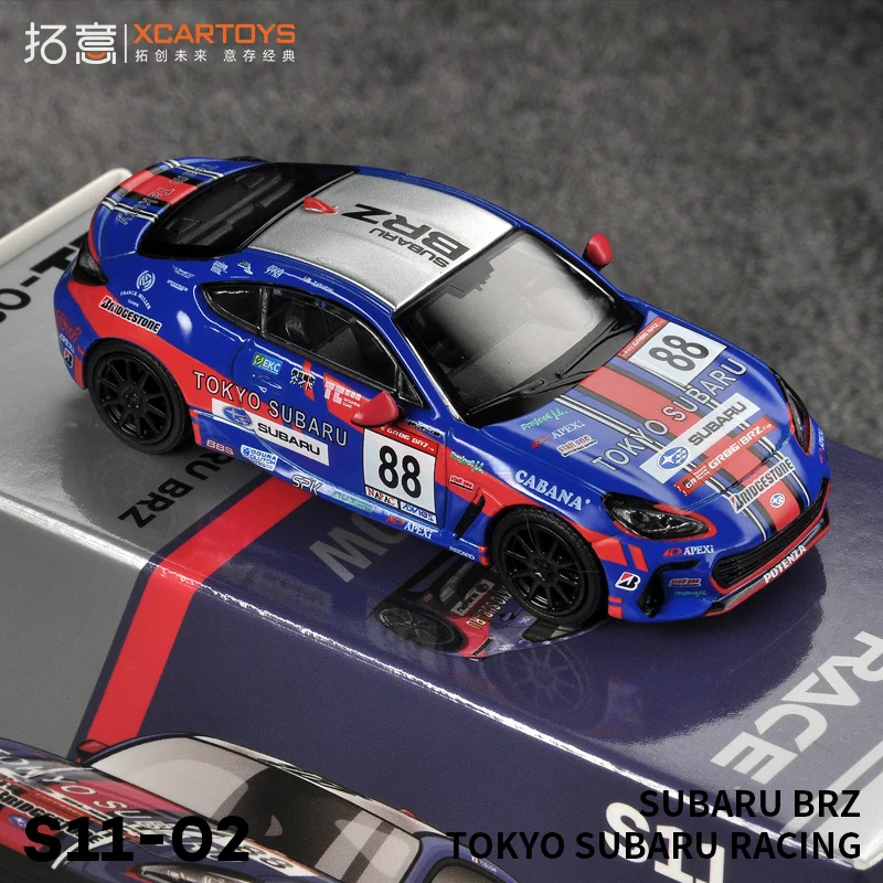 XCARTOYS-BRZ-TOKYO Alloy Car Model, Subaru BRZ-TOKYO Collection, Brinquedos decorativos infantis, presentes de férias, 1:64