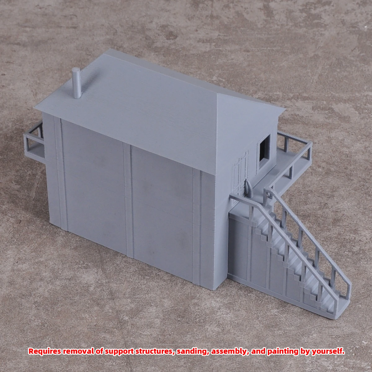 N HO Maßstab Modellbausatz Gebäude Haus Hütte Büro Miniatur Diorama Modell Eisenbahn-Layout Modell 1/64 1/72 1/87 1/150 – Detail 2