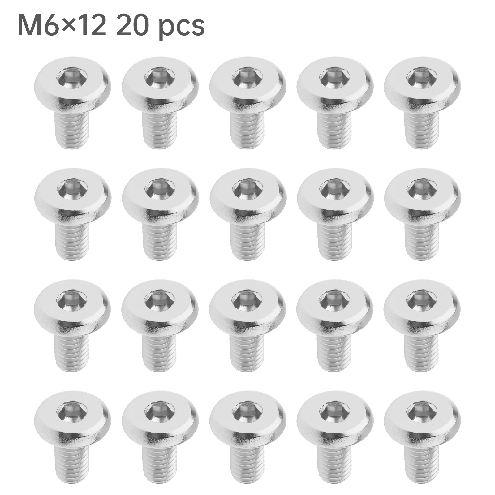 20pcs Flat Head Hexagon Hex Socket Cap Screws M6 x 8mm 12mm 18mm Stainless Steel Countersunk Bolts Bright Finish Hex Socket Bolt
