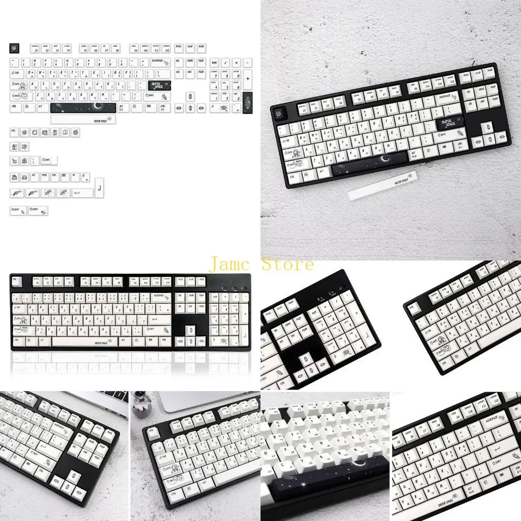 

LX0B Overt Space Theme Theme Caycap PBT Стандартный краситель Сублимация Keycap 133Keys вишневый профиль 6.25U Пространство для