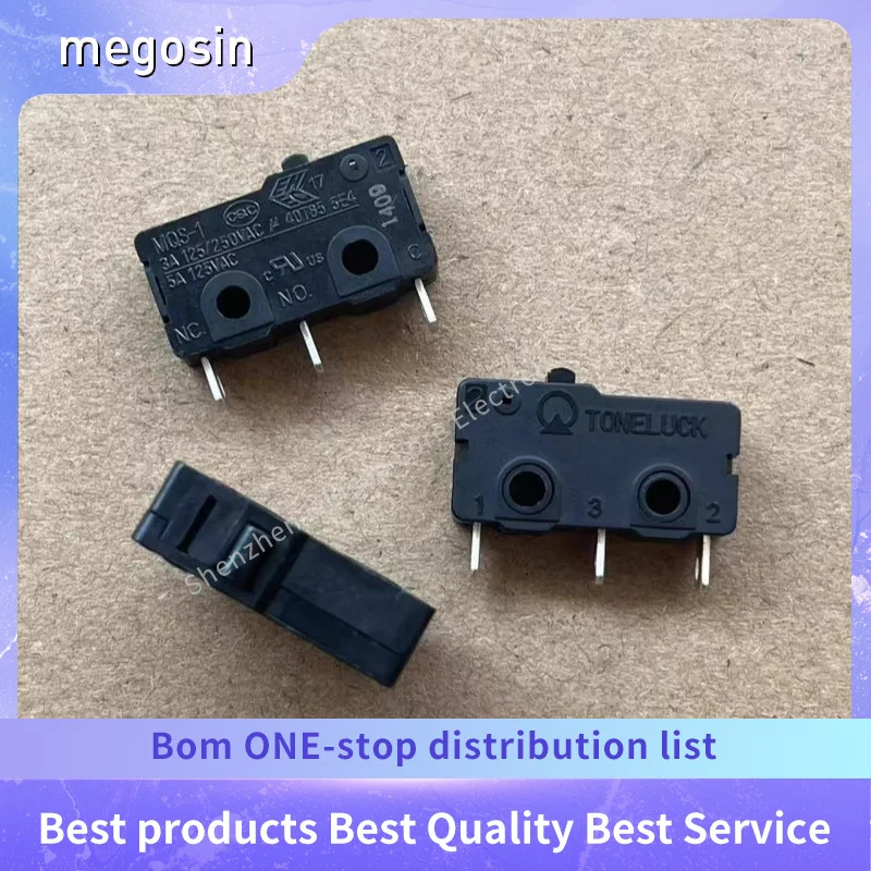 5pcs/lot Micro switch 3-pin MQS-1 medium-sized micro switch 3A 250V limit contact switch