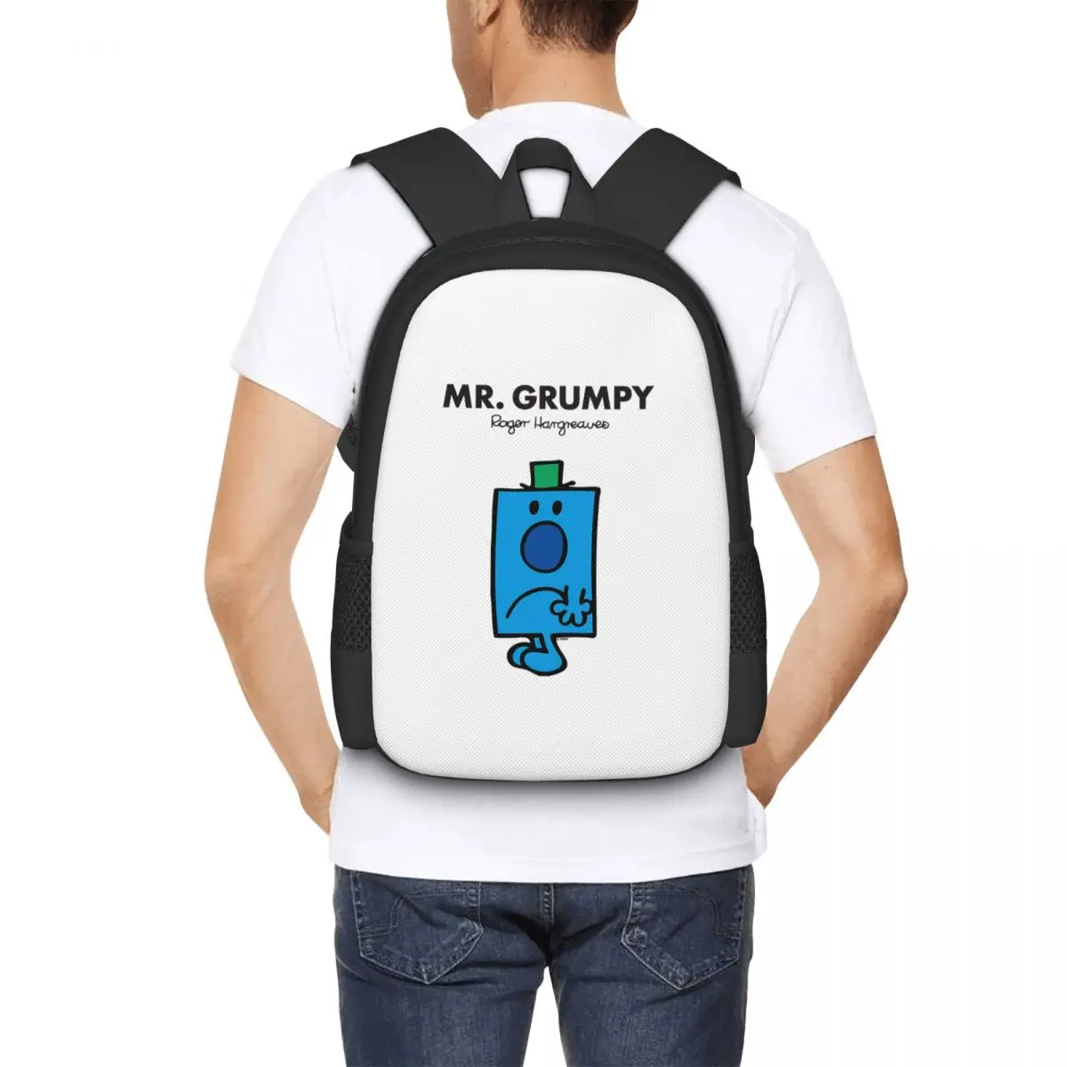 

Рюкзак Mr. Grumpy Student, школьная сумка, походный рюкзак для путешествий, модная сумка для книг, сумки на плечо для мальчиков и девочек