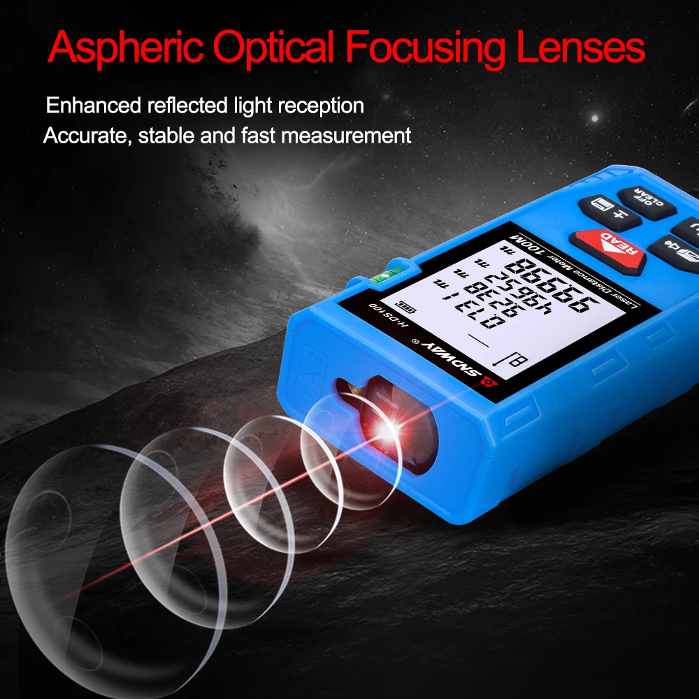 SNDWAY Laser Distance Meter Professional Laser Tape Measure 50M 70M 100M Laser Rangefinder