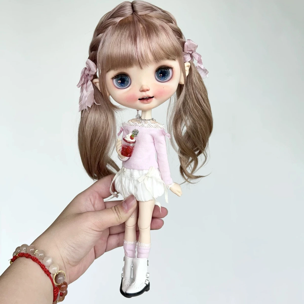 

ICY DBS Blyth Doll Clothe Оригинальный дизайн Кружевной топ + юбка с бантом + носки Набор для BJD OB24 Azone Doll DIY Sweet Dress Up