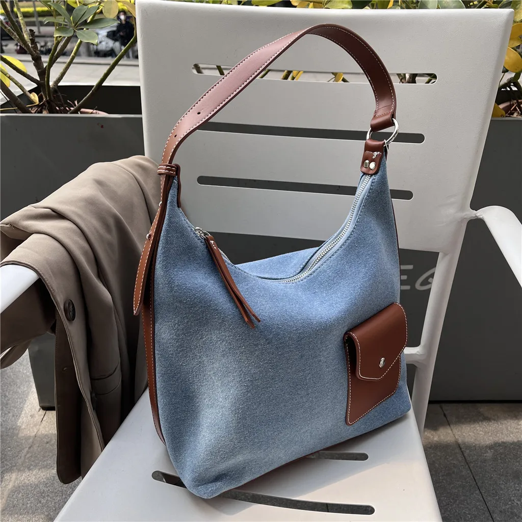 

NEW Boho Vintage Women's Bag 2023 Trend Fashion Summer Denim Handbags Female Designed Elegant Shoulder Bag Shoppers