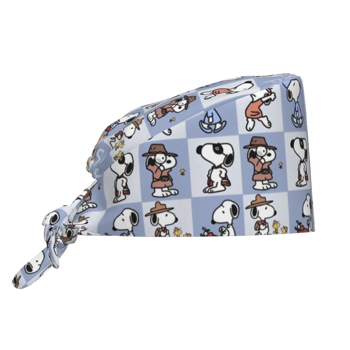 

Snoopy Pattern Scrub Hat Vintage Cartoon Operator Nursing Surgical Cap Men Women Nurse Dentist Spa Work Caps Hat