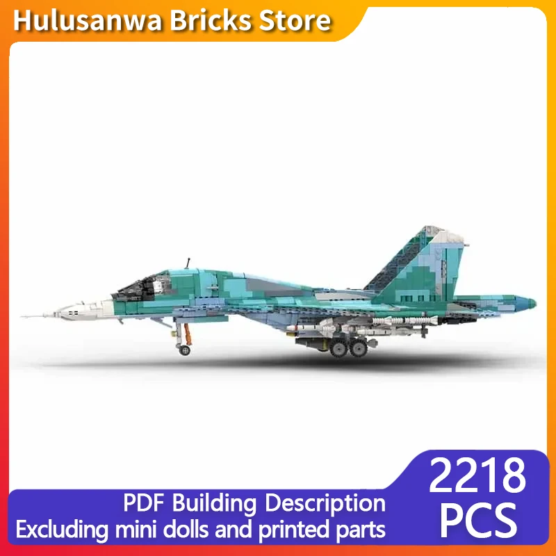 Military Aircraft Model MOC Building Military Supersonic Jet Fighter Modular Technology Gifts Holiday Assemble Children Toy Suit