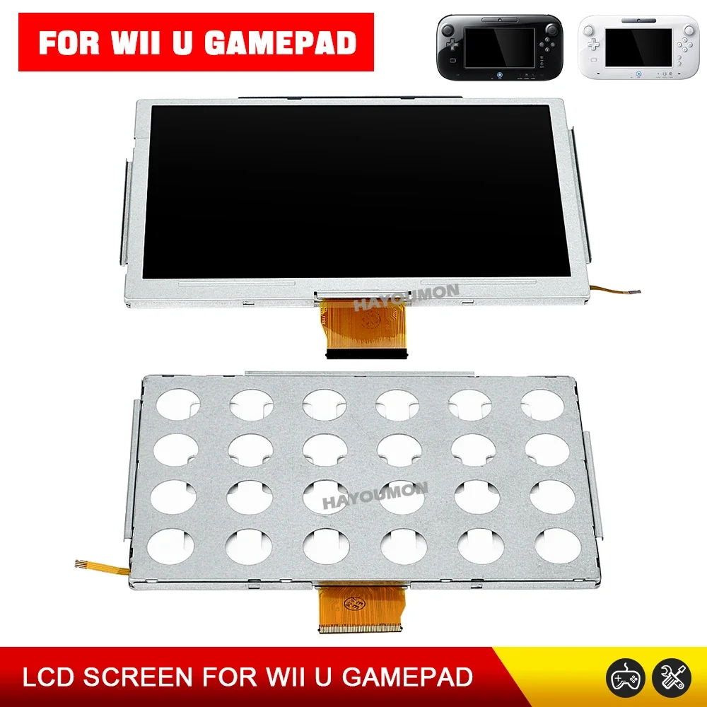NEW Replacement LCD Screen Display For Wii U Gamepad Replacement for WiiU Flat Gamepad Display Assembly Video Gaming Console