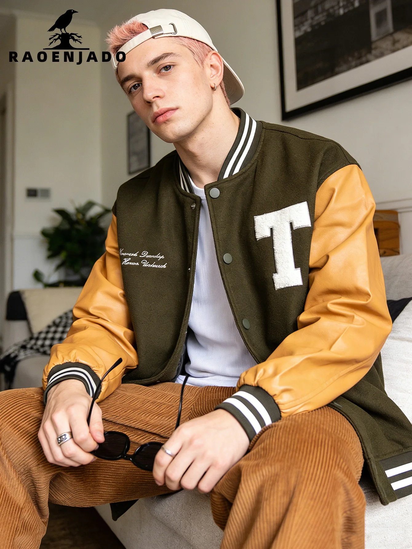 

Мужская куртка-бомбер из искусственной кожи для мотоциклистов, весна-осень, простая, свободная, повседневная, с вышивкой буквы T, верхняя одежда