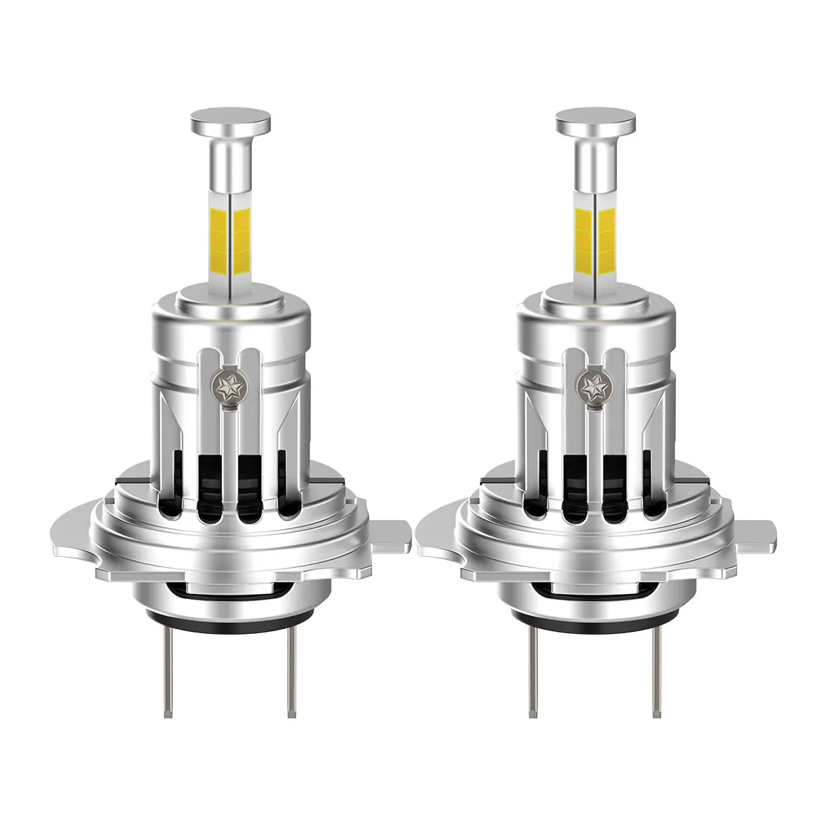 

Mini H7 LED Headlight Bulbs 6000K White Plug and Play 360Degree LEDs No Dark Area 500% Brighter for Car Headlamp Lighting