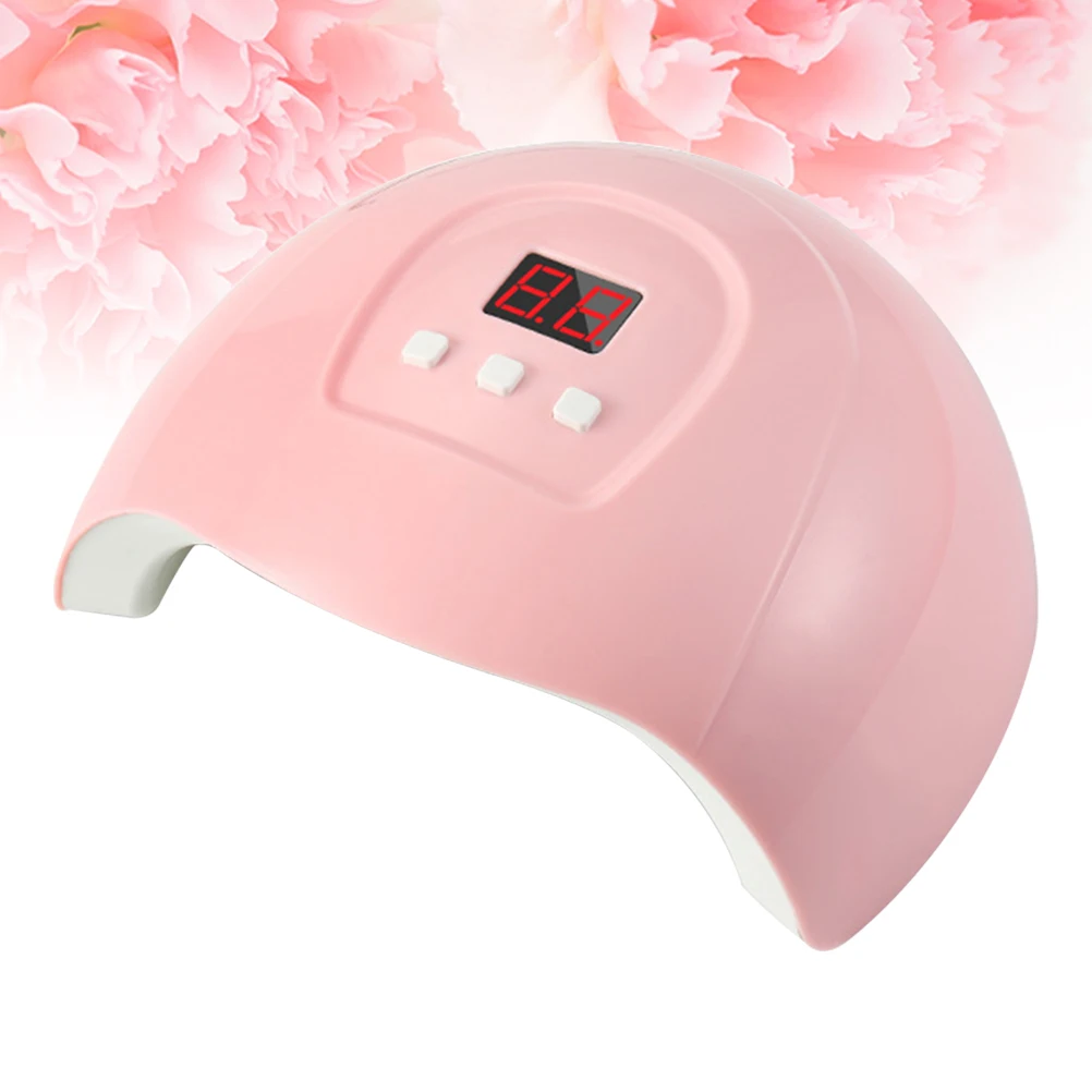 

54W Led Manicure Dryer Abs Material Infrared Induction Digital Lcd Screen Store Salon Nail Dryer Pink Efficient Durable Safe