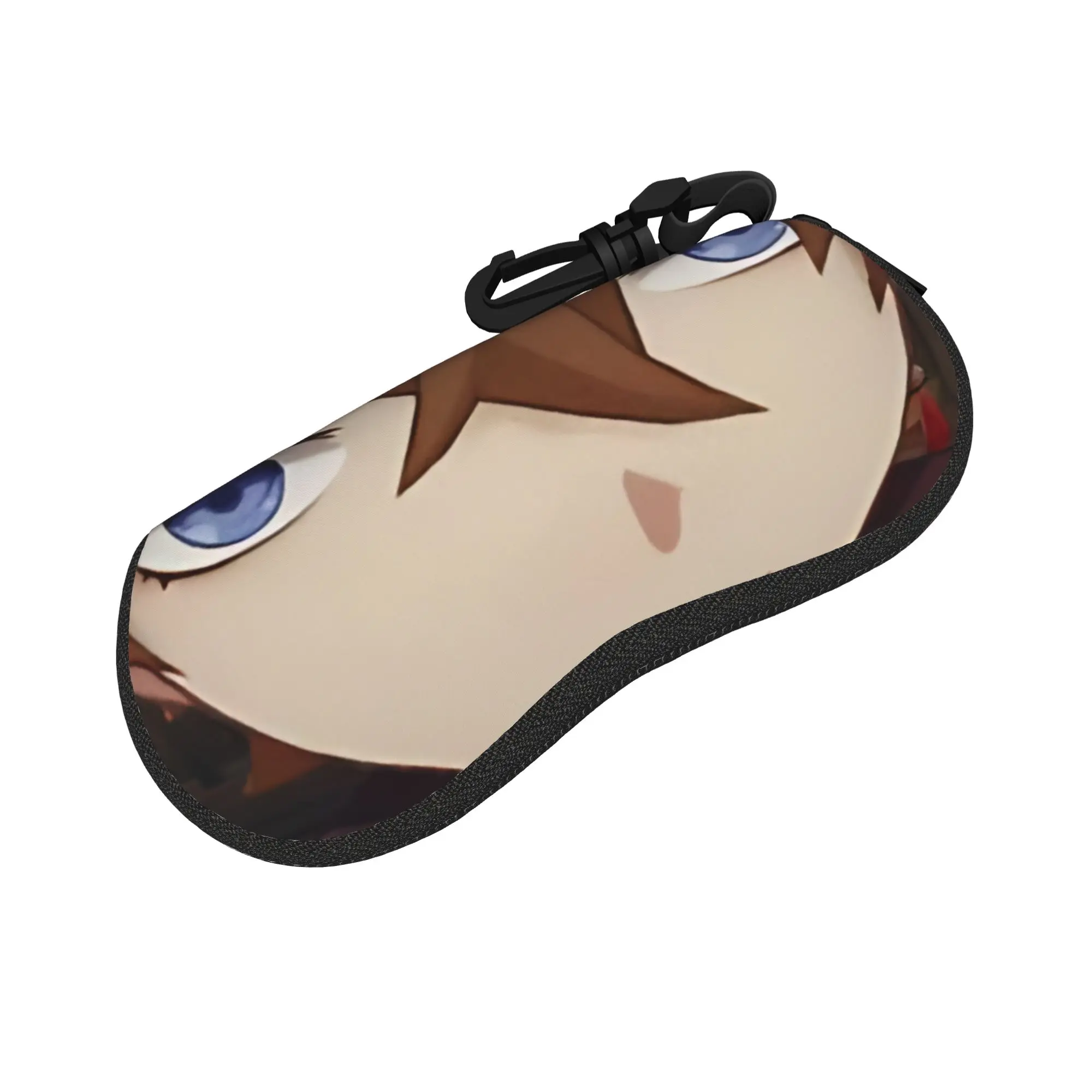 Lovely Cartoon Glasses Case Tartaglia Childe Face Genshin Impact Box Eyewear Storage Box Anti-Pressure Eyewear Container