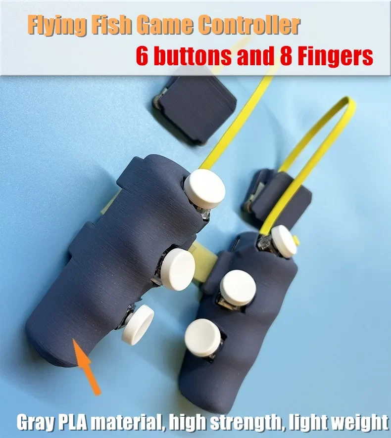 DIY Rapid Fire Controller Tablet-Spielgriff 6 Tasten, Pulse Continuous Shooting PUBG Gamepad für Ipad Nubia Huawei