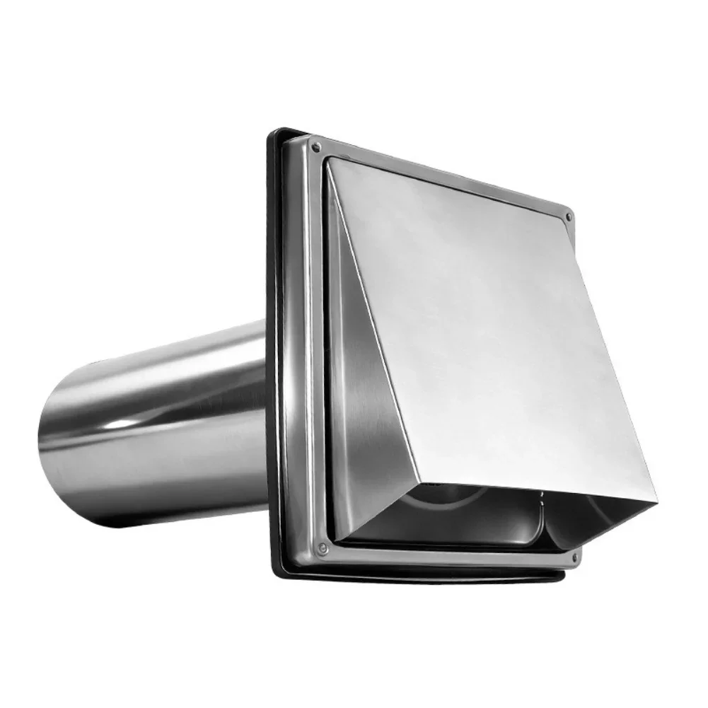 Stainless Steel 4 Inch Conical Vent Cover With Weather Protection And Self Closing Mechanism For Outdoor Ventilation Systems