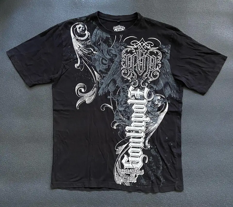 2000s sudpole high street camisas y2k masculino impressão gráfica