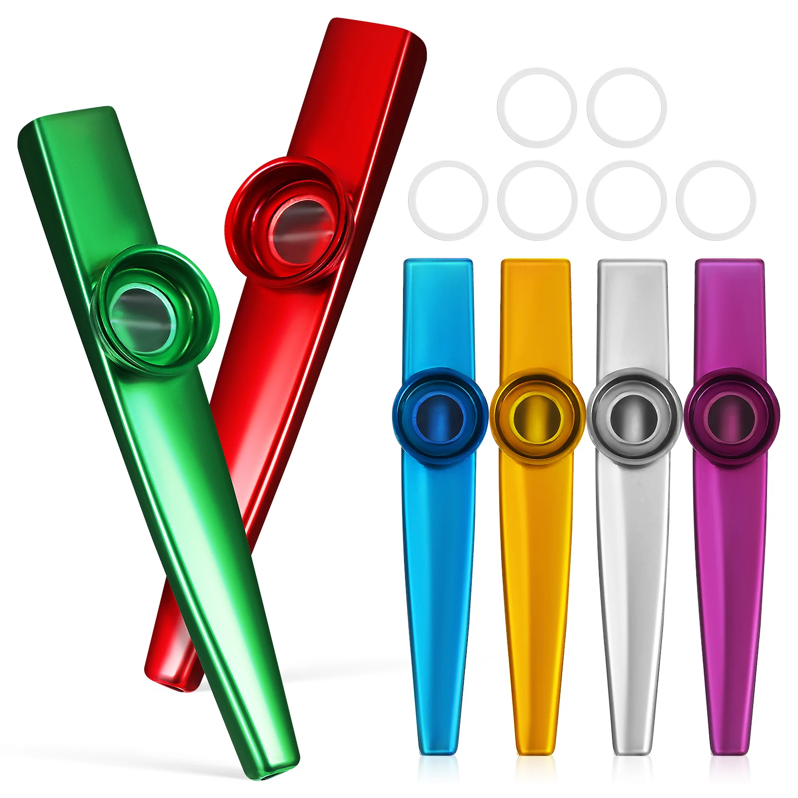 6 Kazoo Children For Beginner Performance Zero-based Practice Small Kids Musical Metal
