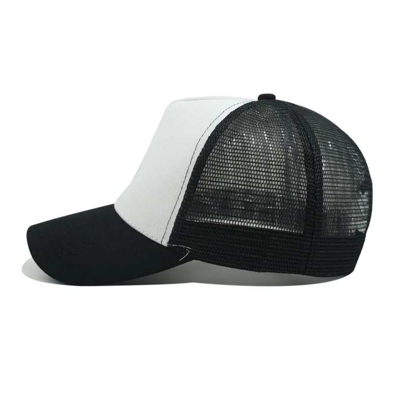 Custom Logo Basic 5 Panel Mesh Hat For Women Summer Sunshade Breathable Baseball Caps Men Outdoor Sport Truck Dad Cap