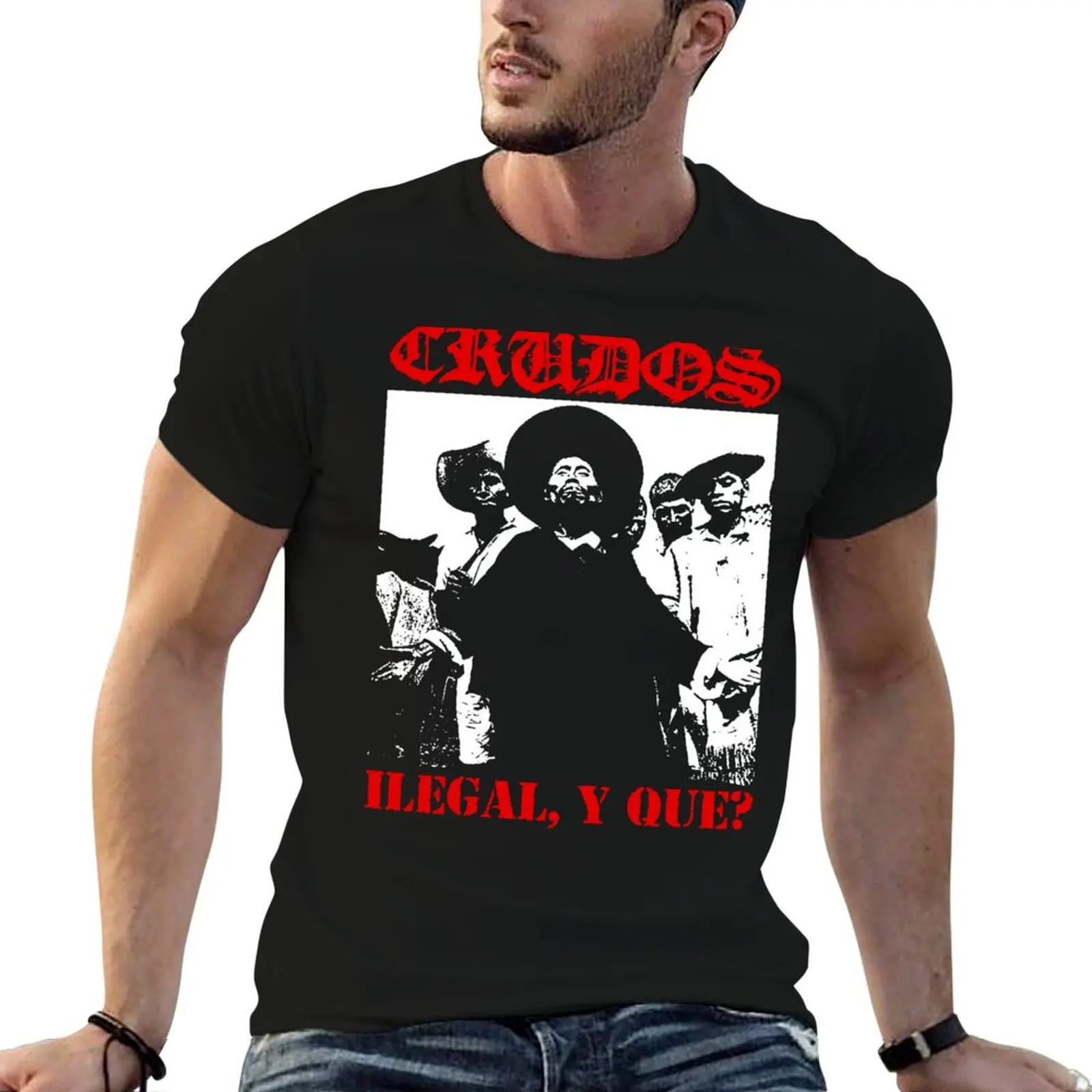 Los Crudos Ilegal, Y Que T-Shirt aesthetic clothes oversized customs design your own men clothes