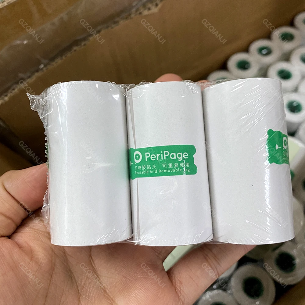 Peripage 58mm Thermal Paper White Adhesive Sticker Rolls for Pocket Photo Printer Mini Machine Picture Image Receipt Printing