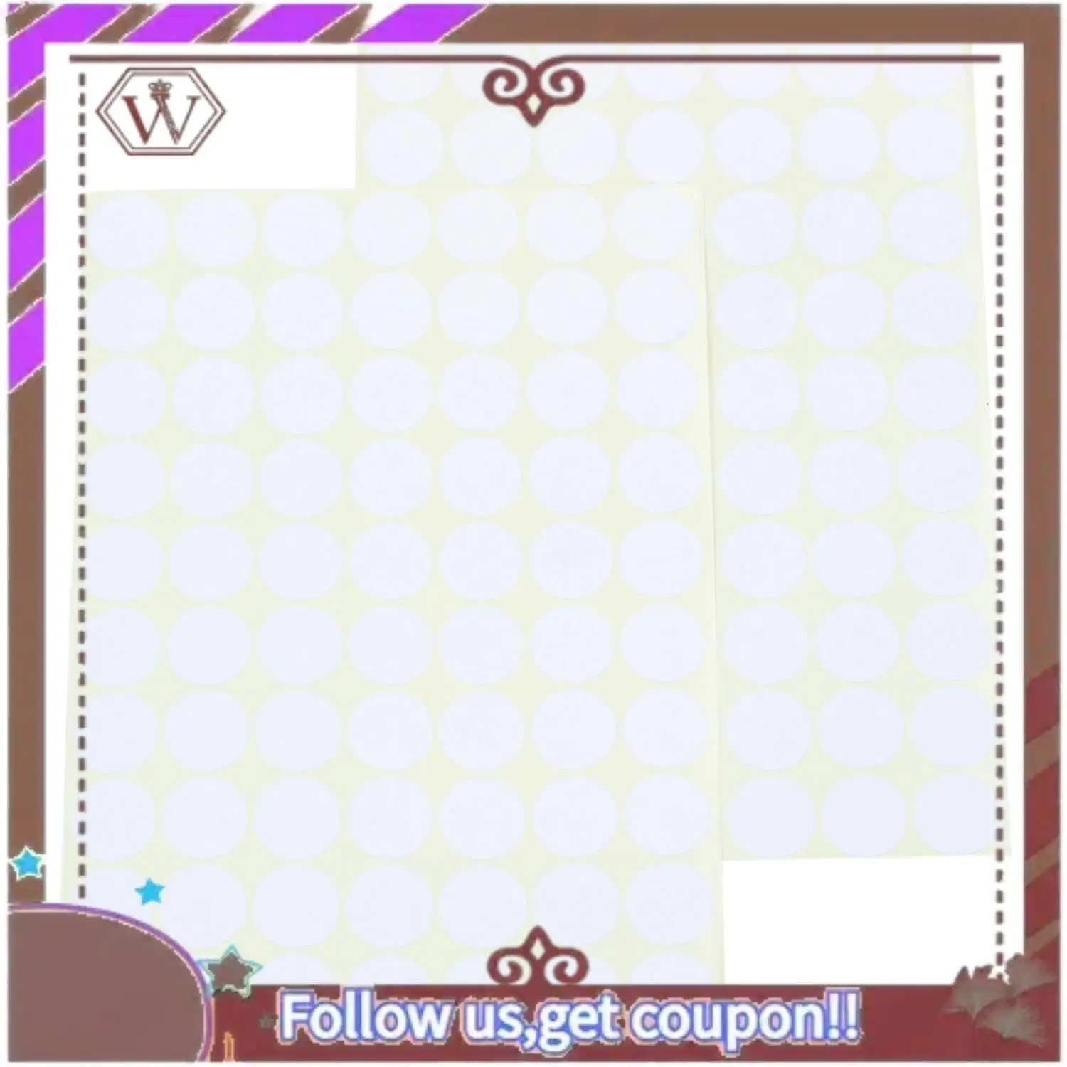 ล่าสุด 2 ชุด 19 มม.วงกลมรอบรหัสสติกเกอร์กาวป้ายเหนียว Black & White