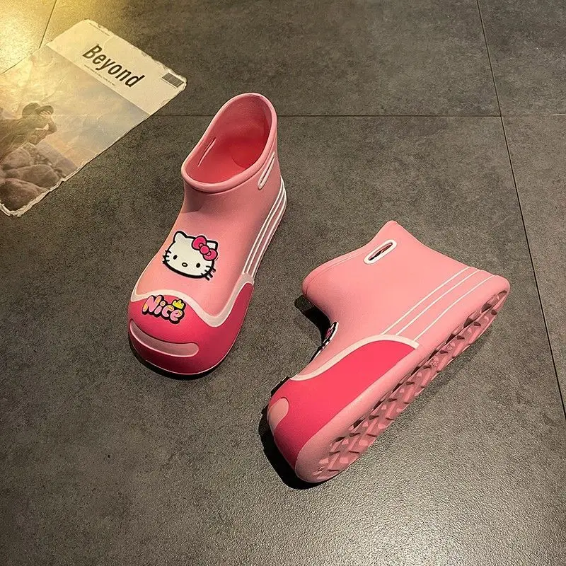 Anime Sanrio Small Boots Hello Kittys Accessories Cute Kawaii Rainboots Anti-Slip Waterproof Closed Toe Sandals Toys Girls Gift