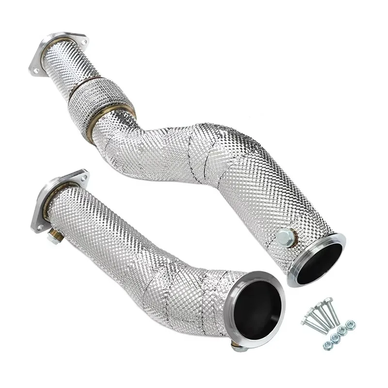 304 Stainless Steel Downpipe Fit For BMW 2019-2024 M3 M4 G80 G82 G83 G87 S58 3.0T Auto Exhaust Mod Parts