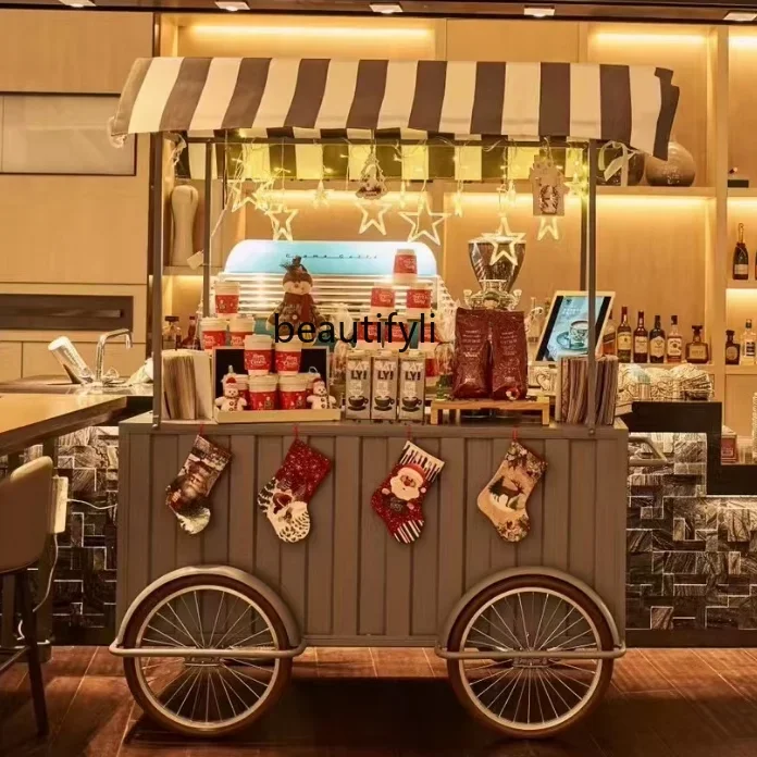 شاشة A55، عربة الوجبات الخفيفة المتنقلة للمناسبات الخارجية، عروض ترويجية لمركز التسوق، كشك يطفو #5