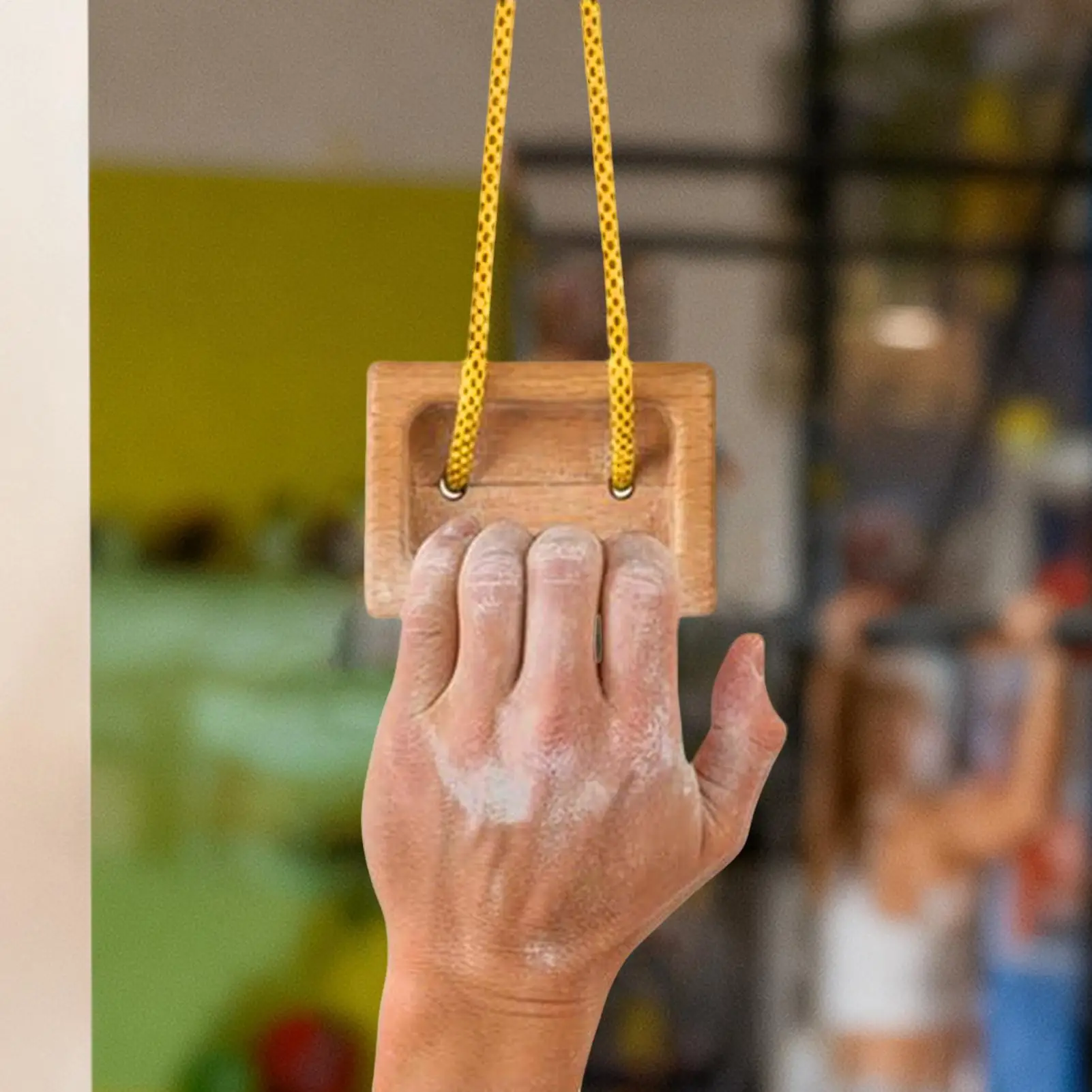 

Портативная подвесная доска, 1 пара деревянных грифов, подтягивающая доска для скалолазания для альпинистов, игровая площадка на дереве, улучшает силу захвата