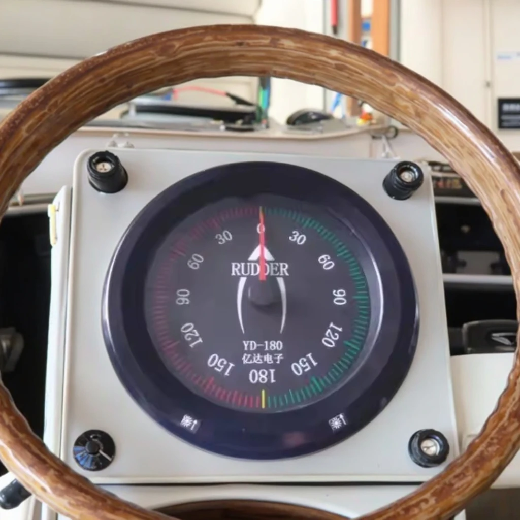 FD-8 Yida Complete Set of Digital NEMA 0183 Signal Rudder Angle Receiver Indicator with 180 Range DC 24V for Marine Supplies