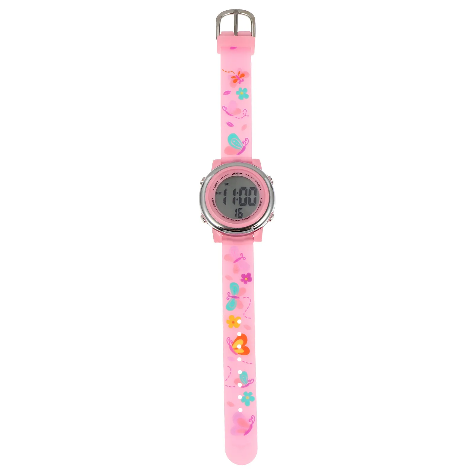 Butterflies Design Waterproof Watch for with Adjustable Comfortable Strap High-Quality Buckle LED Display Cartoon