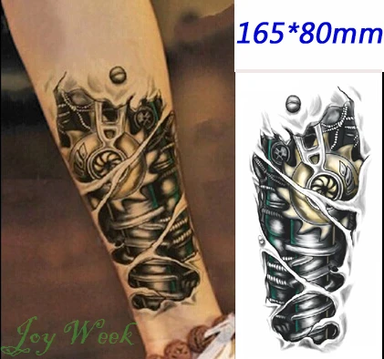 

Waterproof Temporary Tattoo Sticker on body 3D robot arm tatto stickers flash tatoo fake tattoos for men