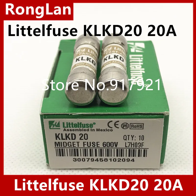 Imported Littelfuse KLKD20 600VAC/DC KLKD1 KLKD2 KLKD5 KLKD6 KLKD8 KLKD10 KLKD12 KLKD15 KLKD25 KLKD30 10X38MM--20pcs/lot