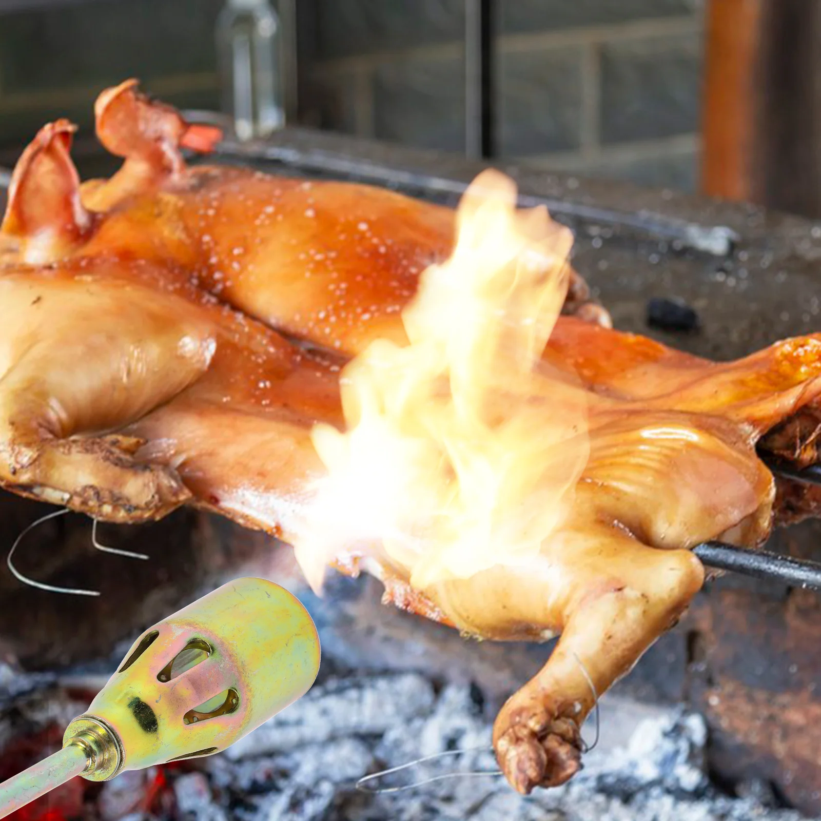 

Gas Torch Head Replacement Nozzle Iron Practical Indoor Outdoor Bbq Camping Cooking Gas Welding Torch Head