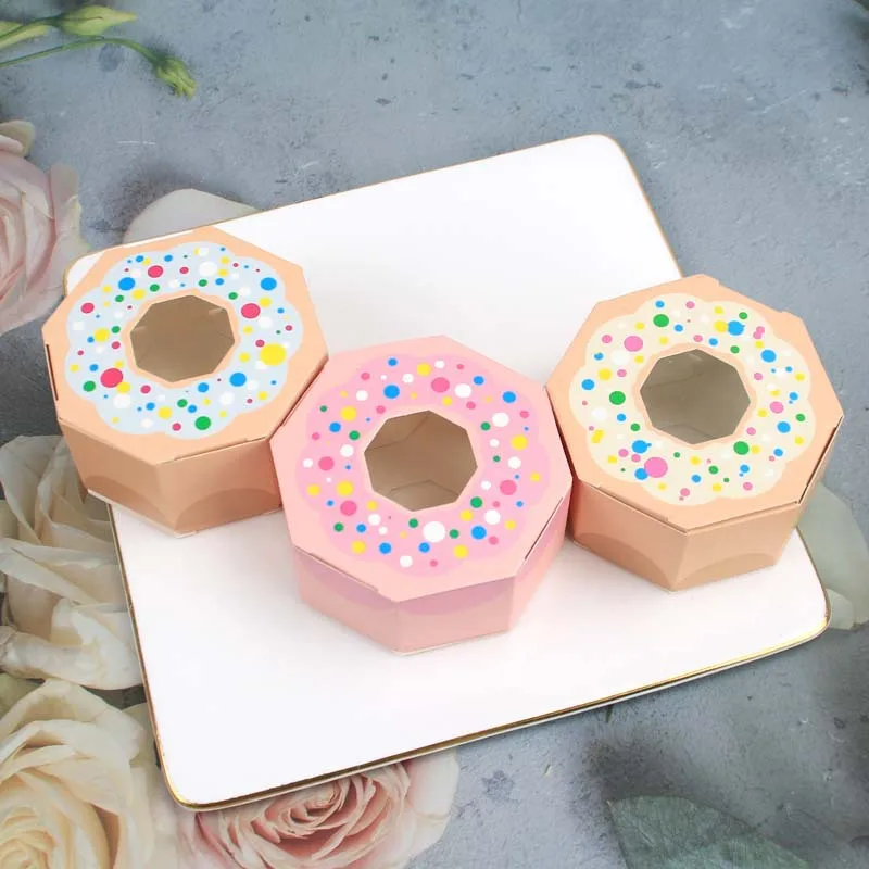 

10/20pcs/hexagonal Candy With Donuts Perfect Match, Packaging Box, Gift Box Light Up Birthday Party And Wedding!