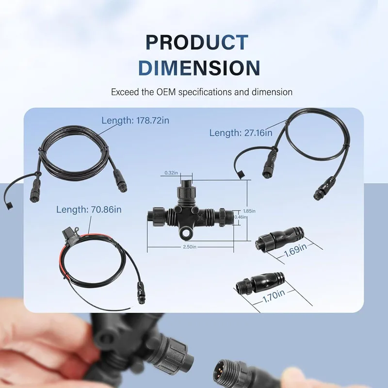 124-69 NMEA ชุดสตาร์ตเตอร์เครือข่าย NMEA ชิ้นส่วน2000เหมาะสำหรับ EXP-RD-2 N2K ต่ำชุดอุปกรณ์เริ่มต้นเครือข่ายกันน้ำอุปกรณ์เสริมเรือ