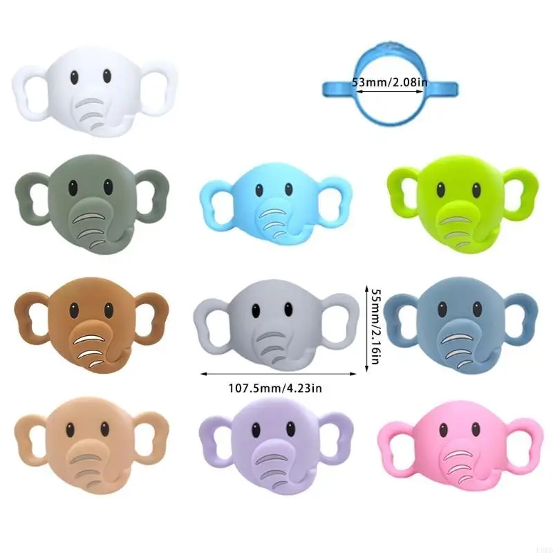 مقابض زجاجات الأطفال قبضة قابلة للإزالة كوب قابل للحمل مقبض قبضة لزجاجات الأطفال عالمية سهلة قبضة سيليكون مقابض L8RB #6