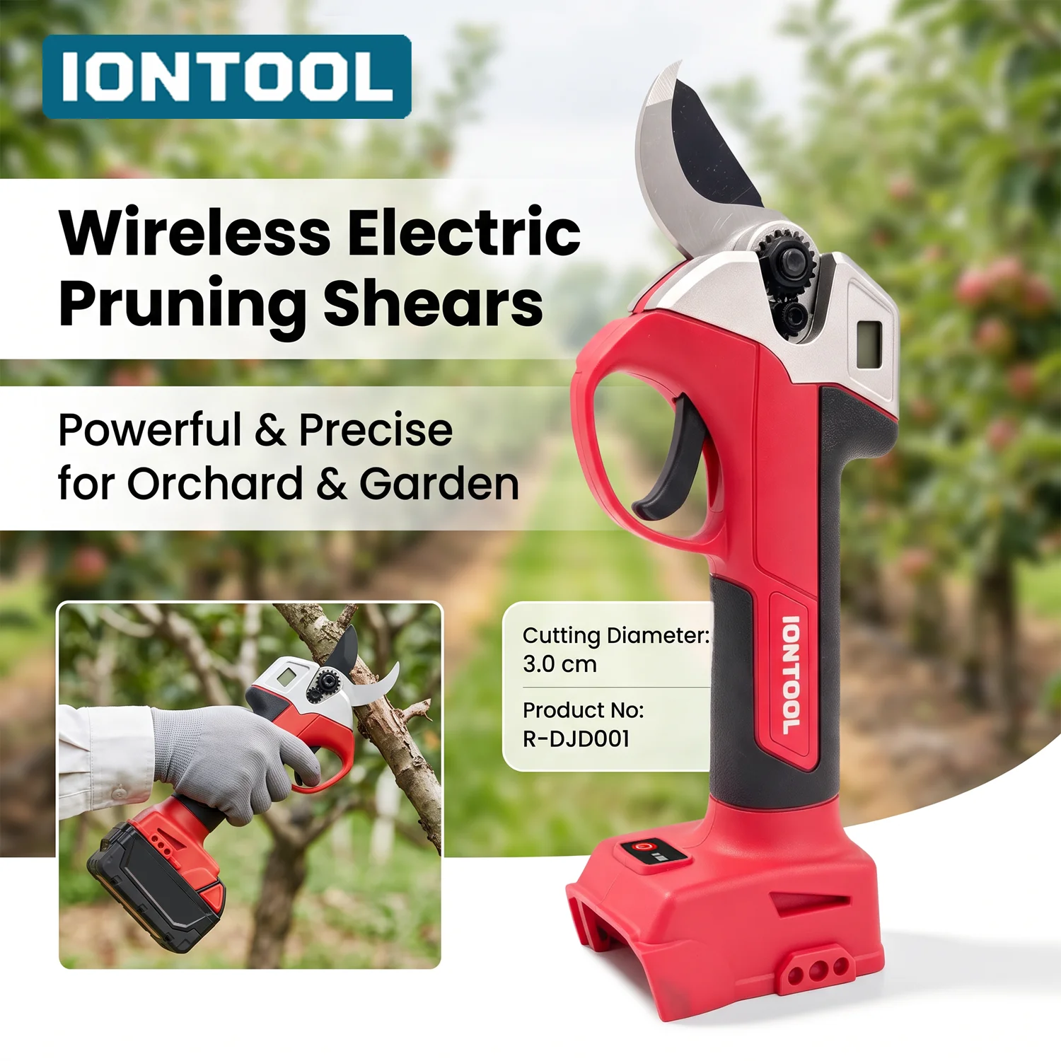 iontool-handheld-cordless-electric-pruning-shears-30cm-for-orchard-twig-cutting-and-vine-trimming-and-flower-pruning